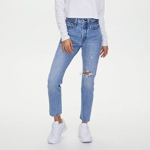 Levi’s 501 Skinny light ripped jeans